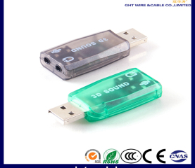 Free drive  USB 2.0 3D Virtual 5.1 Usb Sound Card