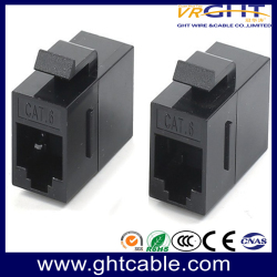 CAT5E/CAT6 UTP Keystone Jack Jack In-Line Coupler RJ45-RJ45, 180 Degree