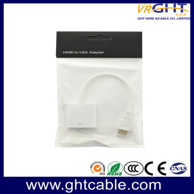 Cable adaptador convertidor de vídeo HDMI macho a VGA hembra 1080P