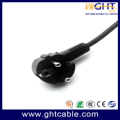 Europe/Schuko CEE7 power cord to IEC C13 angle female connector