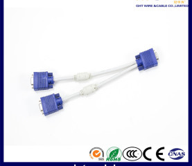1male to 2 Female Copper VGA dB Cable (30cm)