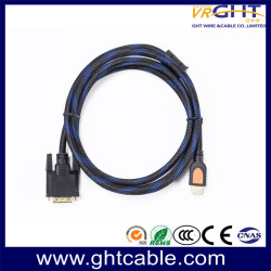 كابل مضفر DVI-HDMI (أزرق)