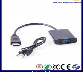  Hdmi Male to VGA Female Converter Adapter Video Cable Supporting 3d,1080p and with Audio Output