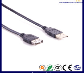 USB 2.0 A(M)-A(F)-Black