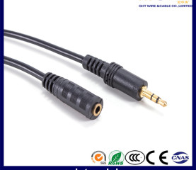 3.5MM - 3.5MM (M/F )Black PVC Audio Cable
