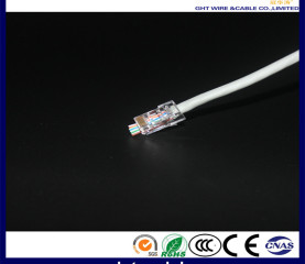 RJ45 8P8C UTP CAT5E Feedthrough Crystal Connector Gold-Plated Content 1-50μ