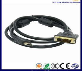HDMI-DVI PVC Cable with rings