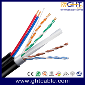 كابل شبكة UTP CAT6 خارجي مقاس 23 AWG + 2C