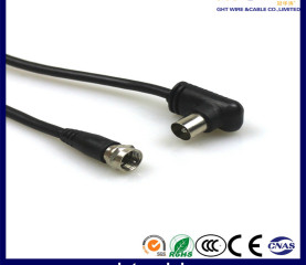 Right angle 9.5 Pal Plug to 9.5 PAL Jack SAT Cable RF Coaxial Antenna Cable F Connector RG6 Cable