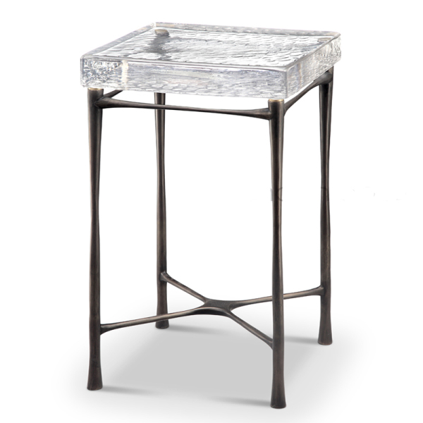 Glass side table