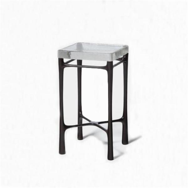 Hot sale smoke cast glass top table furniture for living room