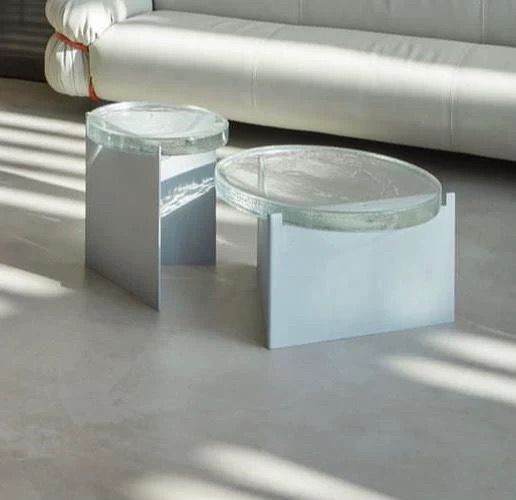 Glass side table