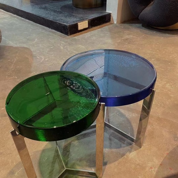 Glass side table