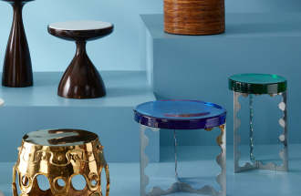 Glass side table