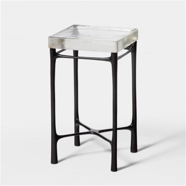 Hot sale smoke cast glass top table furniture for living room