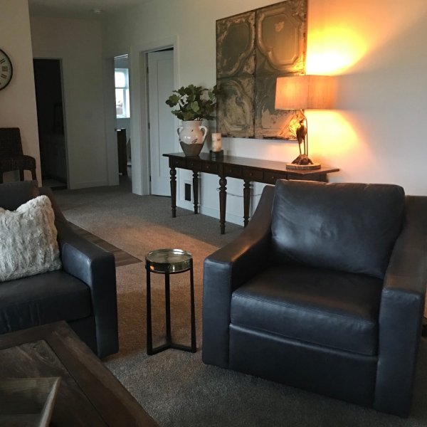 Glass side table