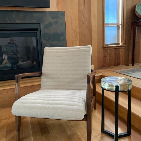 Glass side table