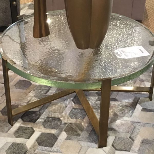 Glass side table