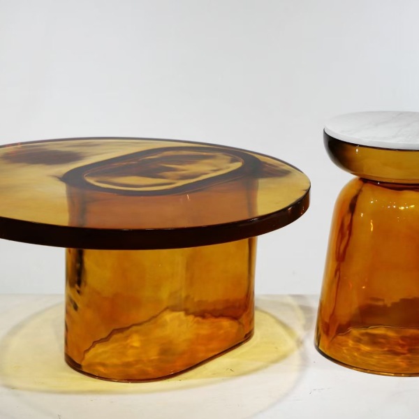 Glass side table