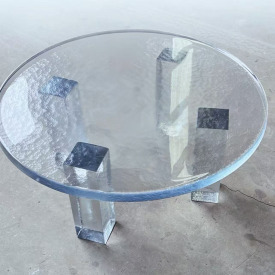 Cast Glass Coffee Table
