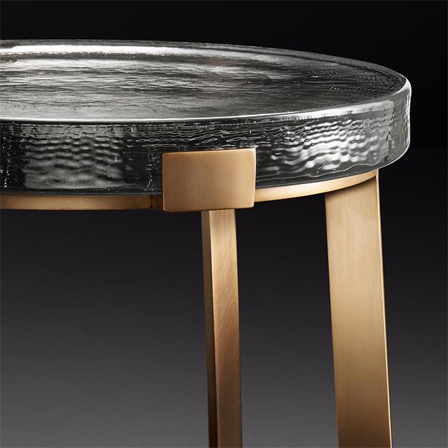 High quality cast glass for table top side table design