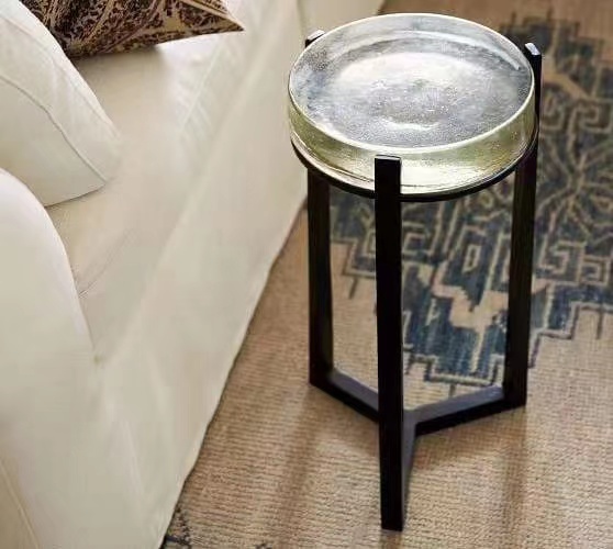 Glass side table