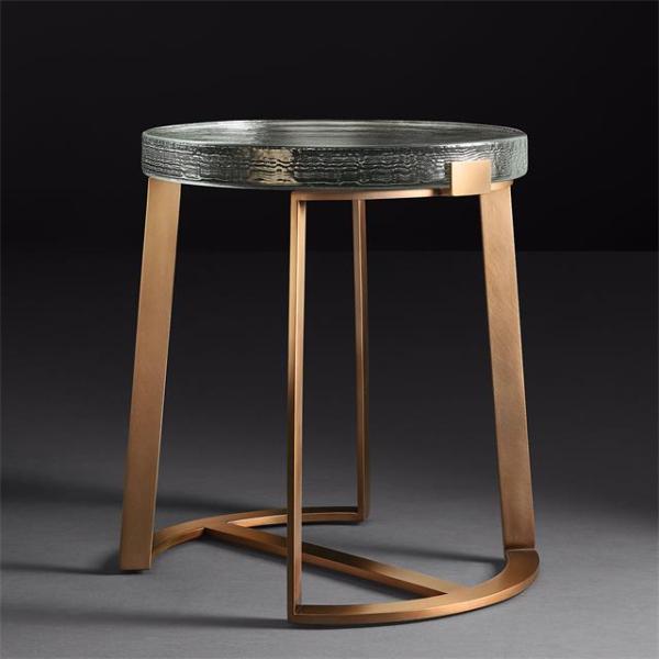 High quality cast glass for table top side table design