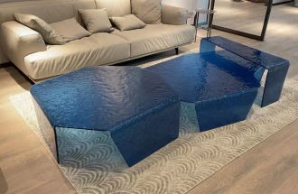 Glass coffee table