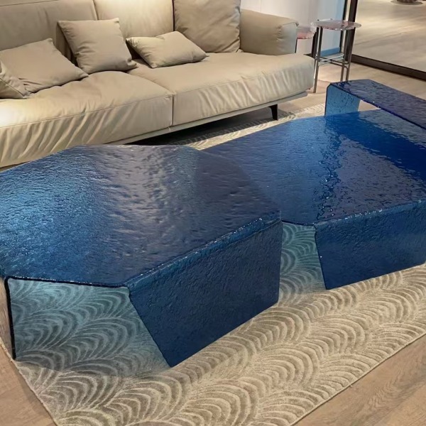 Glass coffee table