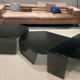 Glass coffee table