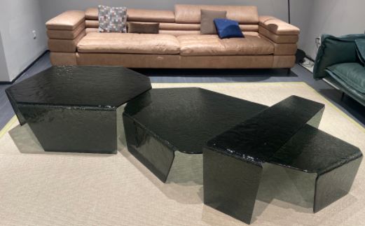 Glass coffee table