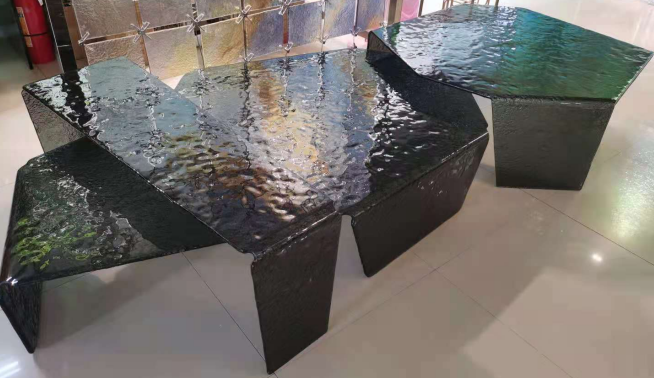 Glass coffee table