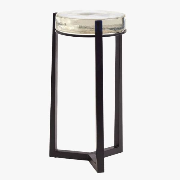 Glass side table