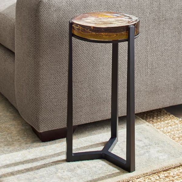 Glass side table