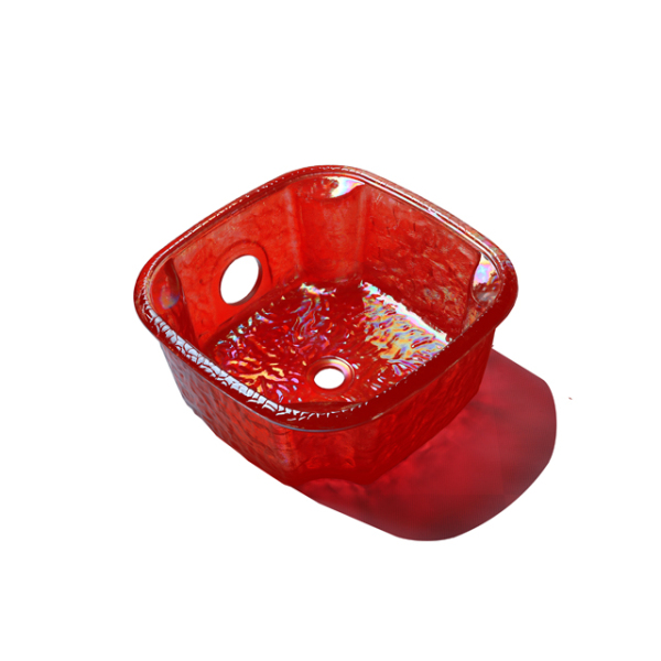 High quality die casting oval shape glass wash hand basin sink