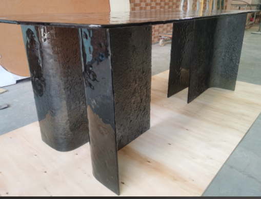 Glass dinner table
