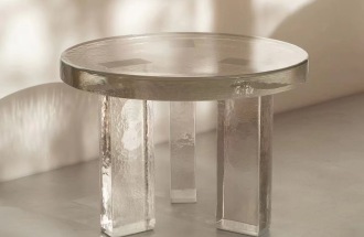 Glass side table