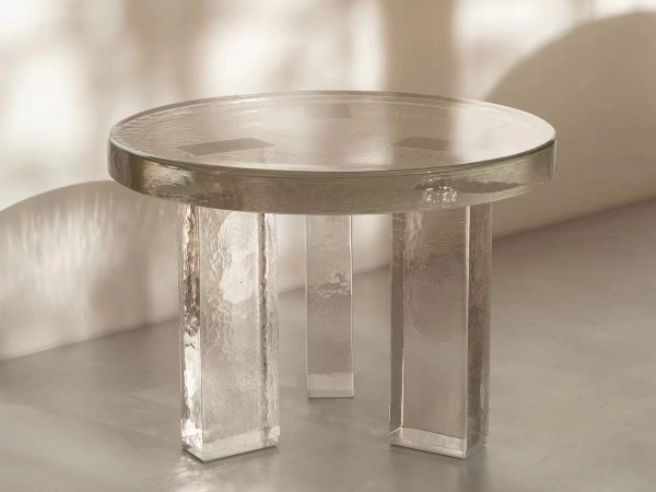 Glass side table