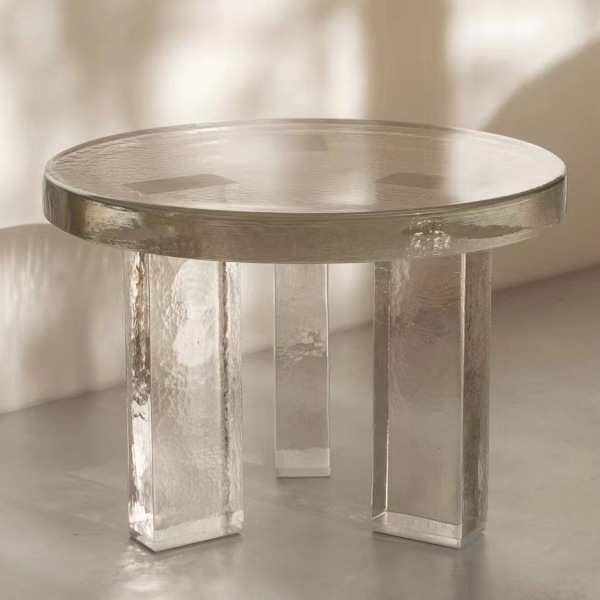 Glass side table