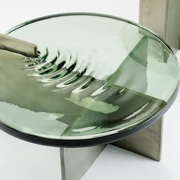 Glass side table