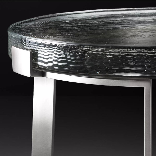Glass side table