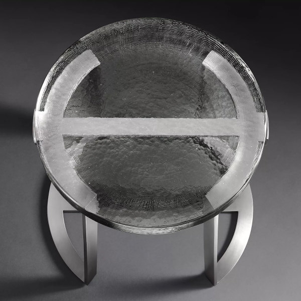 Glass side table
