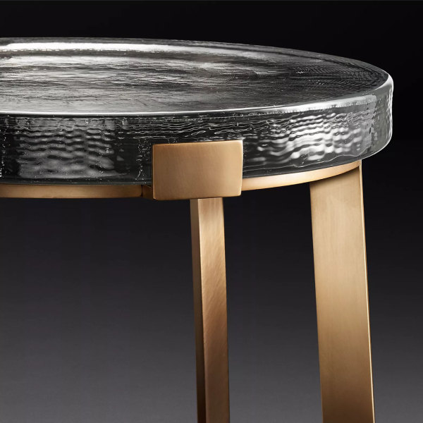Glass side table