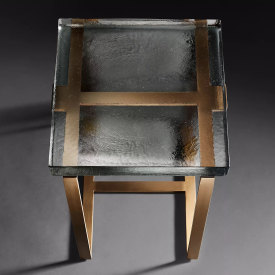 Glass side table