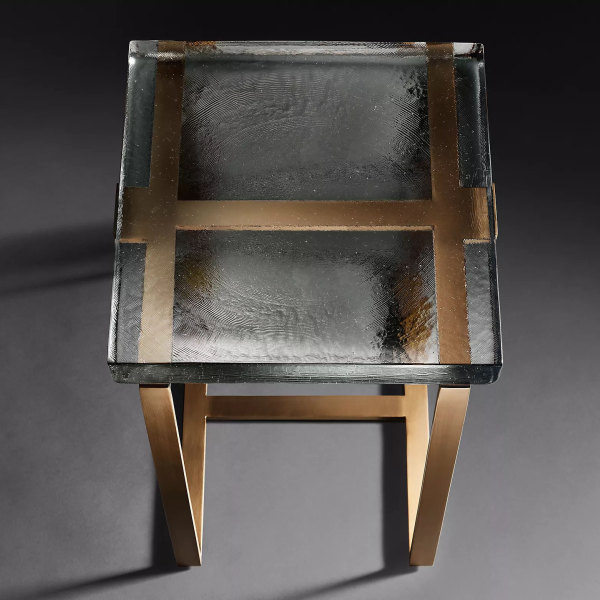 Glass side table
