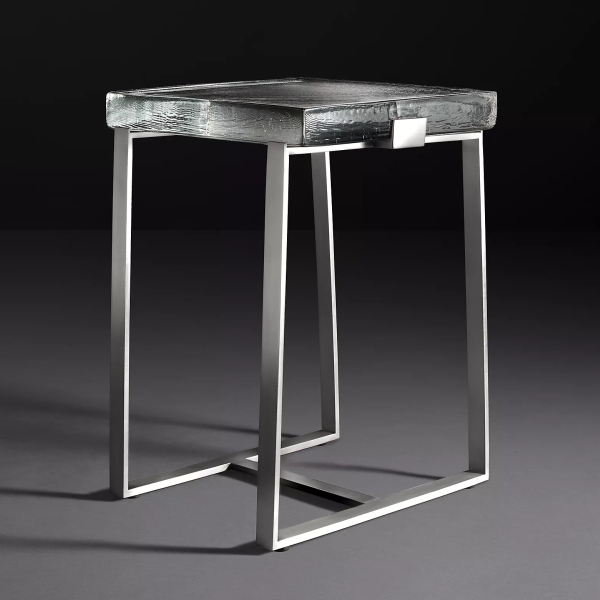 Glass side table