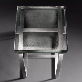 Glass side table