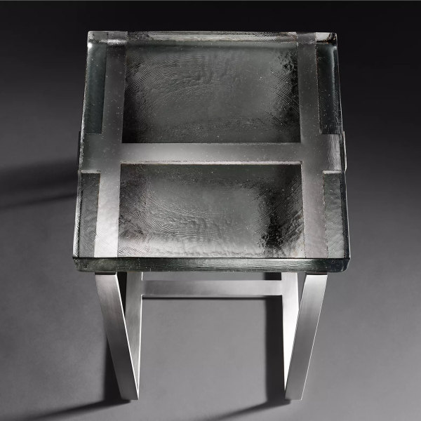 Glass side table