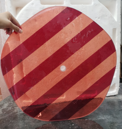 Glass side table top