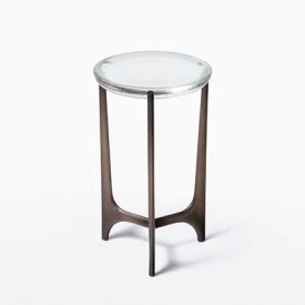 Round Casting glass side table top